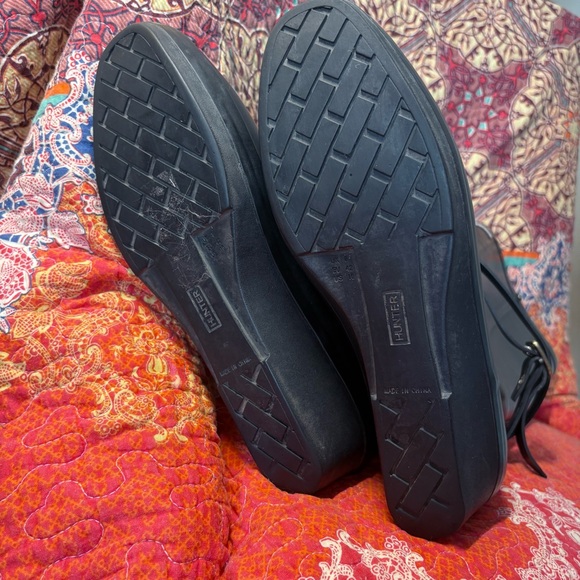 🌟HUNTER Andora Rubber Waterproof Wedge-Soled Boots, Sz 10, EU 42 w/Buckles! - Picture 10 of 13